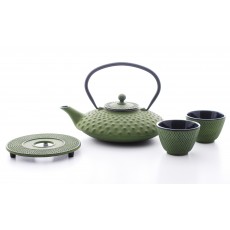 Xilin Cast Iron Teapot Set Green Teapot & Cups 0.8L