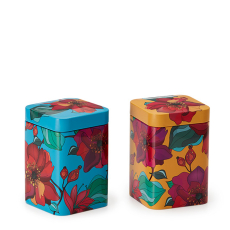 Poppy Set of Two Tea Caddies 100g