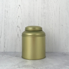 Dome Tea Caddy Double Lid Gold 100g