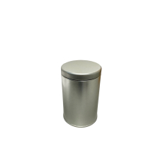 Tubular Tea Caddy Plug Lid Silver 100g