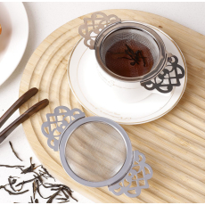 Traditional Design Double Arm Tea Strainer Stainless Steel