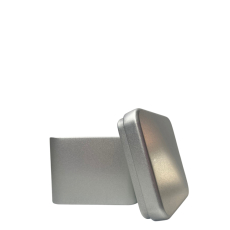 Square Silver Push Lid Tea Caddy 40g