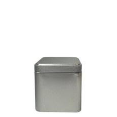 Square Silver Push Lid Tea Caddy 50g