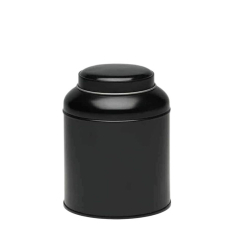 Dome Black Double Lid Tea Caddy 250g