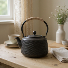 Black Ember Cast Iron Teapot 0.95L