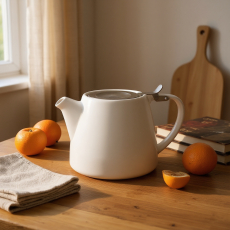 Liora Ceramic Teapot Glossy White 0.5L