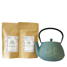 Osaka Cast Iron Teapot / & Cocoa & Espresso Gift Set