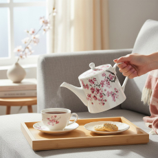 Sakura Fine Bone China Teapot 0.75L