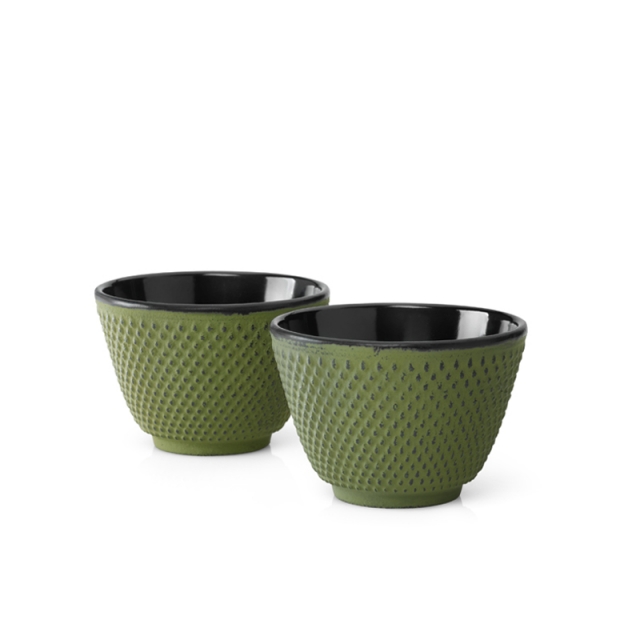 Xilin Cast Iron Cups Green Set of 2