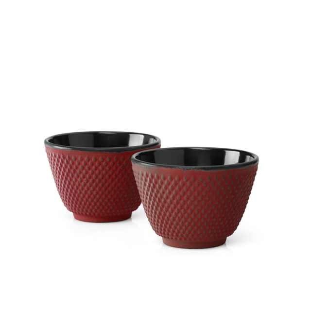 Xilin Cast Iron Cups Red Set of 2