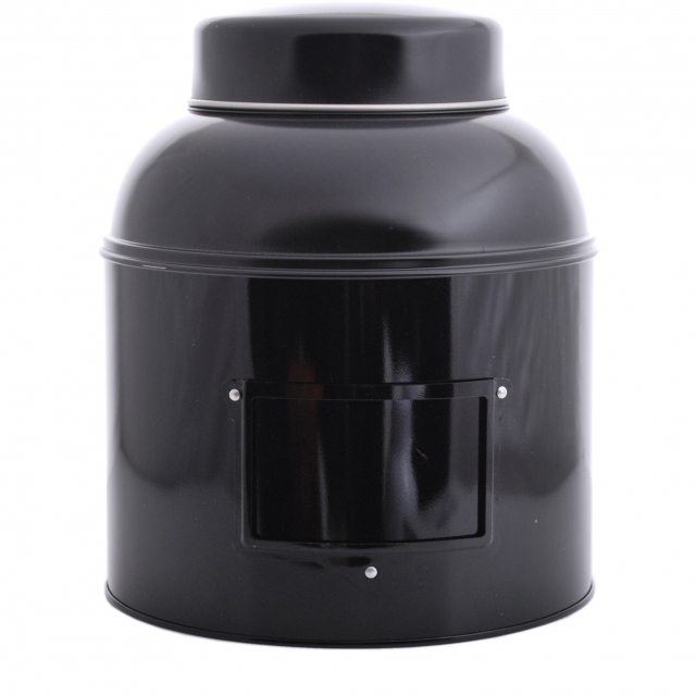 Globe Tea Caddy Slip on Lid Black 1.5kg