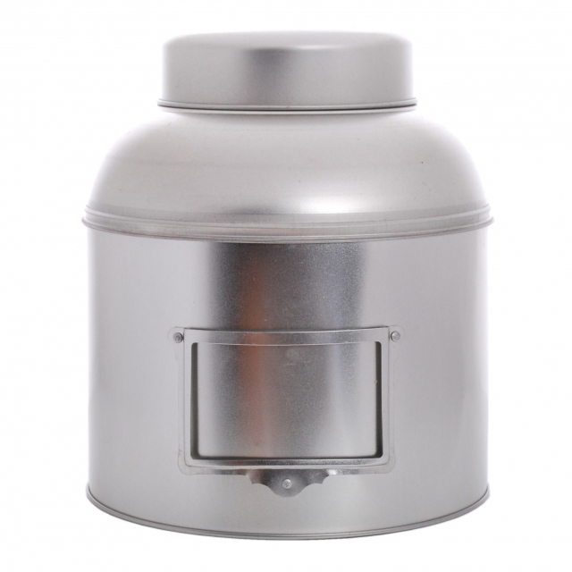 Globe Tea Caddy Slip on Lid Silver 1.5kg