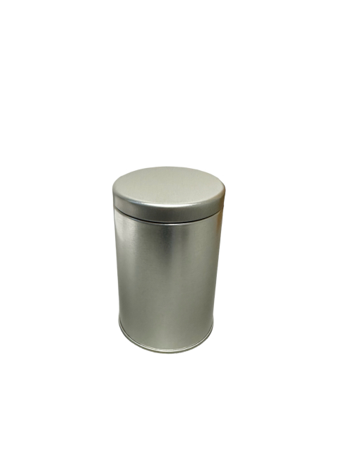 Tubular Tea Caddy Plug Lid Silver 100g