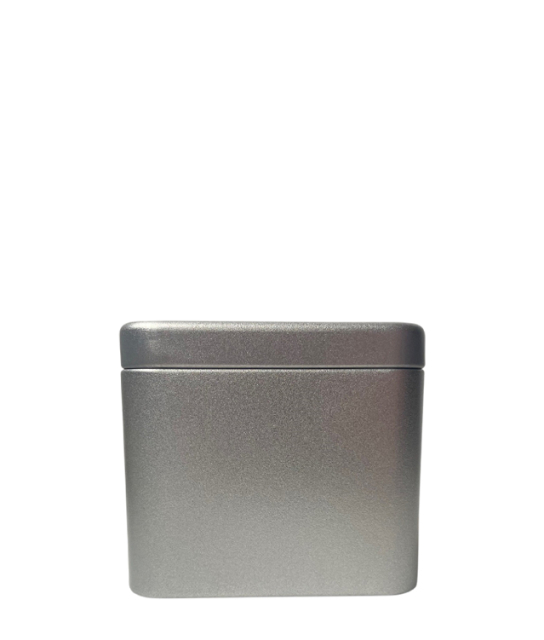 Square Silver Push Lid Tea Caddy 40g