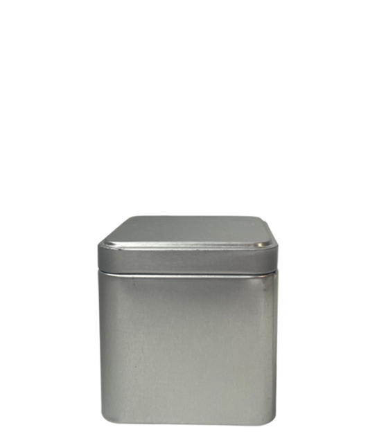Square Silver Push Lid Tea Caddy 50g