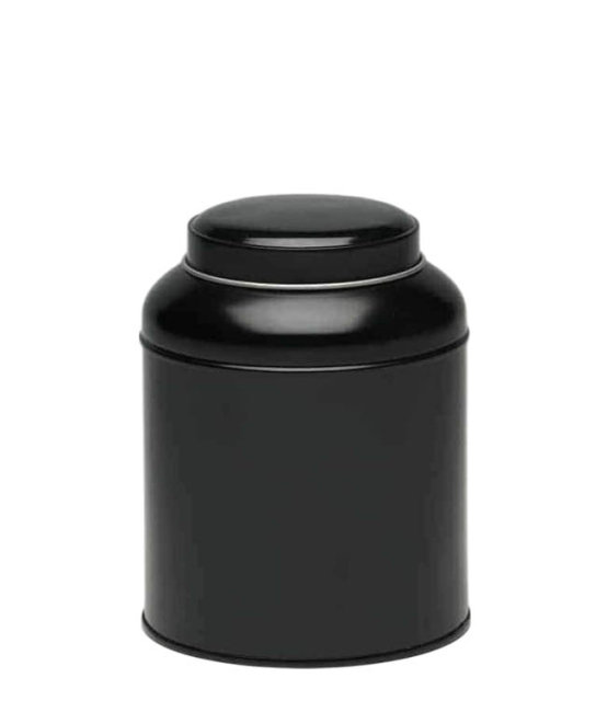 Dome Black Double Lid Tea Caddy 250g
