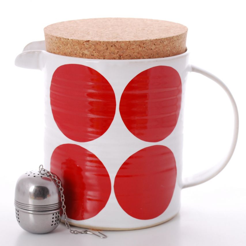 Camilla Engdahl Dots Teapot, Red