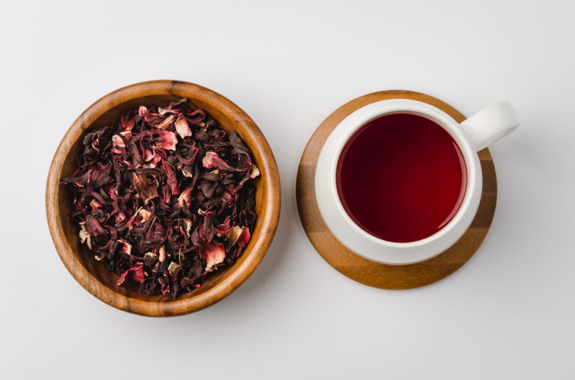 Hibiscus Blossoms cup and loose leaf