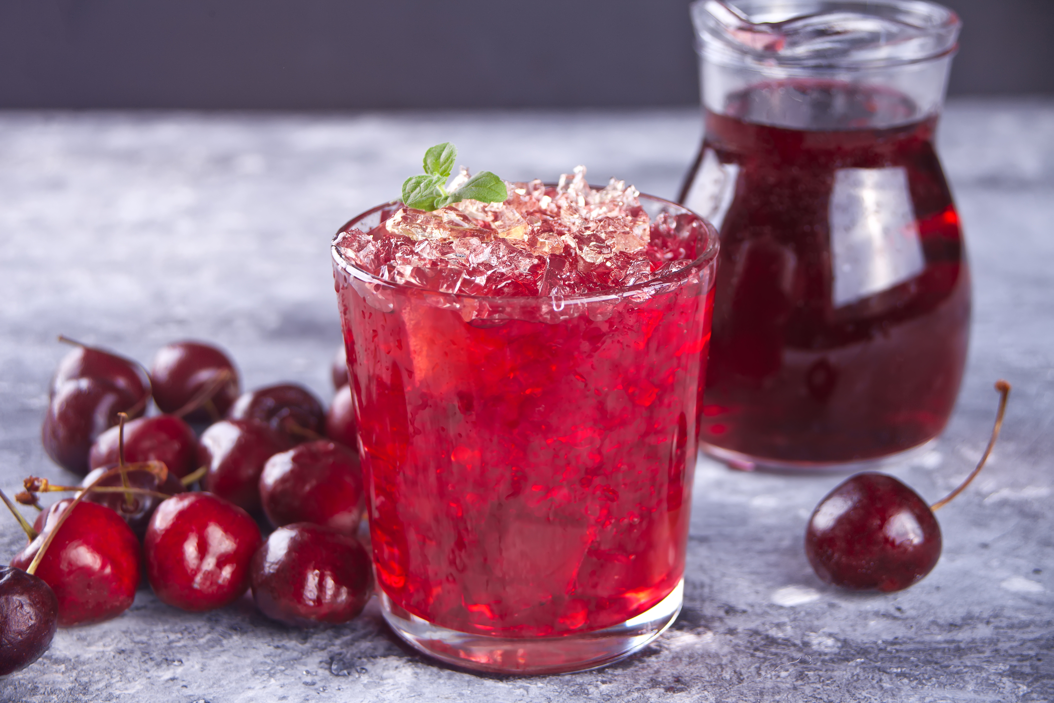 Cherry Twirl Gin Iced Tea Cocktail