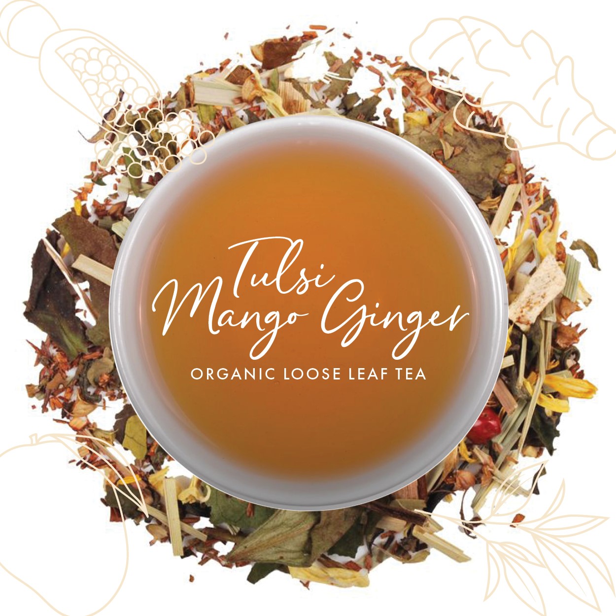 Tulsi Mango Ginger loose leaf tea