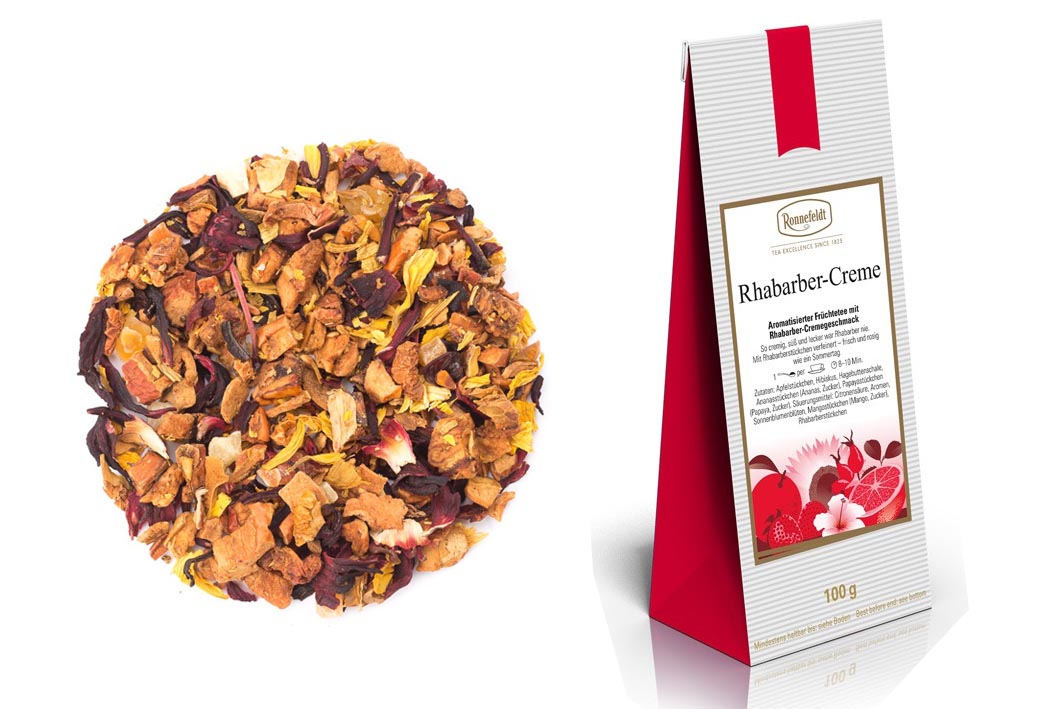 Rhubarb Cream loose leaf tea and 100g bag