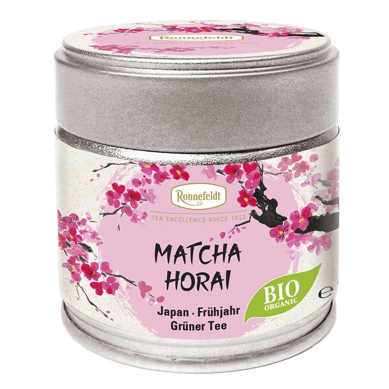 Matcha Horai Organic tea in tin