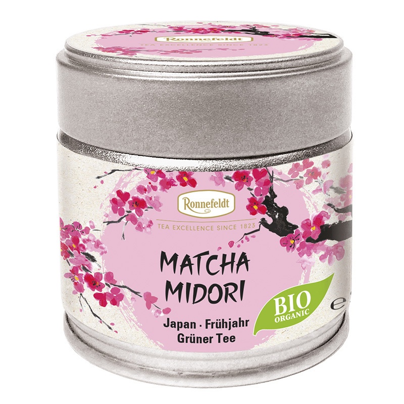 Matcha Midori tea in tin