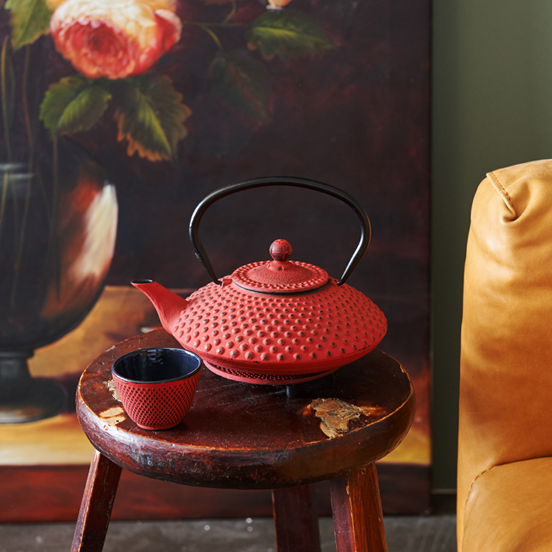 Xilin Cast Iron Teapot Set - Red